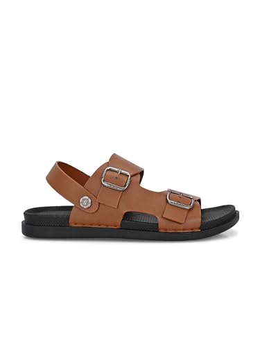 Image of KASTAVA KS 117 Comfortable Premium Synthetic Casual Sandals | Adjustable Buckle Closure | Lightweight Everyday Wear Sandals for Men