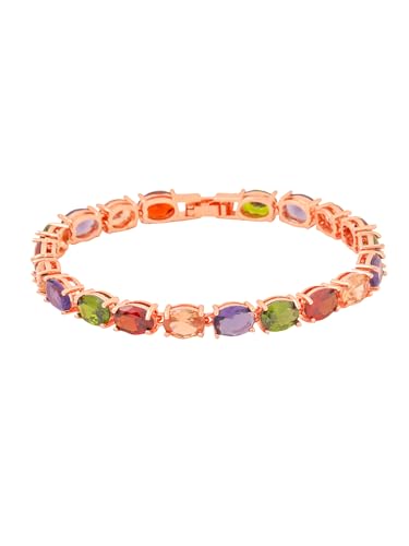 Yellow Chimes Valentine Gift for Girls Bracelet for Women and Girls | White Crystal Bracelets for Women Swiss Zircon Bracelet | Birthday Gift for Girls & Women Anniversary Gift for Wife