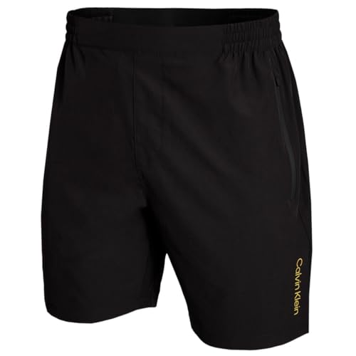 Calvin Klein Mens Versa Lightweight Shorts - Black/Dark Yellow - M