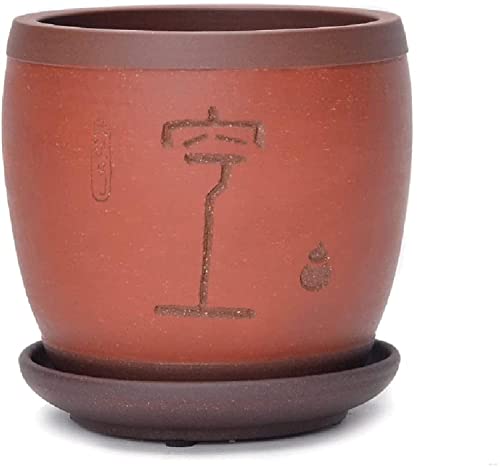 Pots de fleurs de sable violet faits main, l'élégance du bonsaï