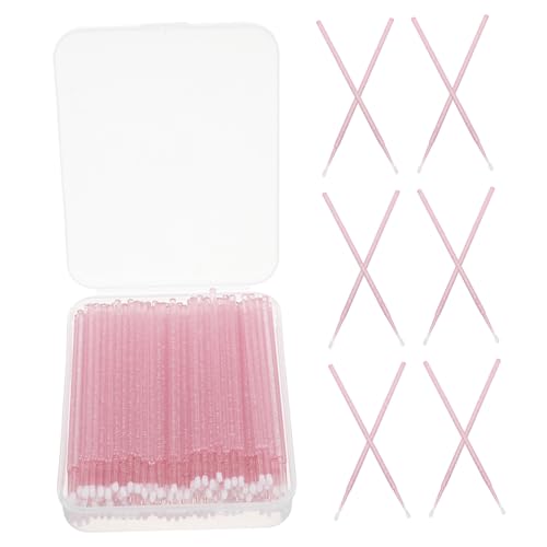 FOMIYES 100pcs Micro Swabs For Eyelash Extensions Cosmetic Cotton Swabs For Makeup Mini Cotton Swabs For Eyelashes Disposable Beauty Supplies