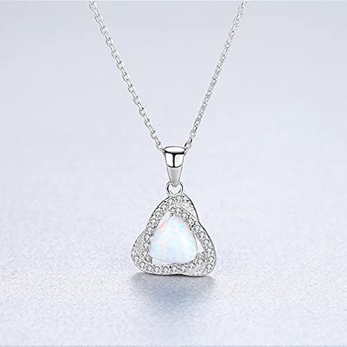 Collier de Mariage Luxe en Argent : Pendentif Opale de Feu, le Cadeau Idéal pour Elle