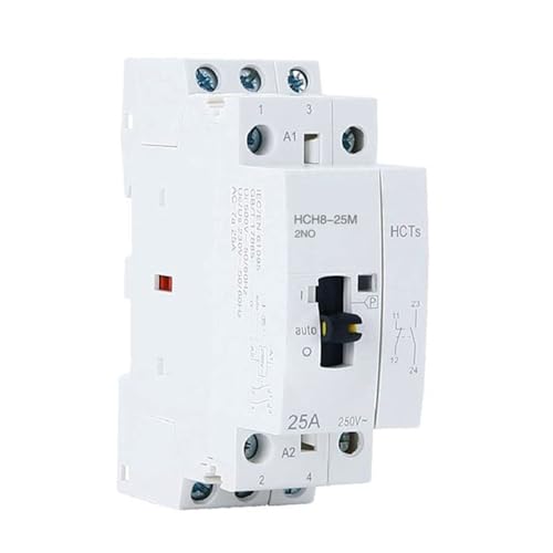 Contactor modular HCH8-25M de 2P y 25A 220V con control manual de carril Din para hogar 2