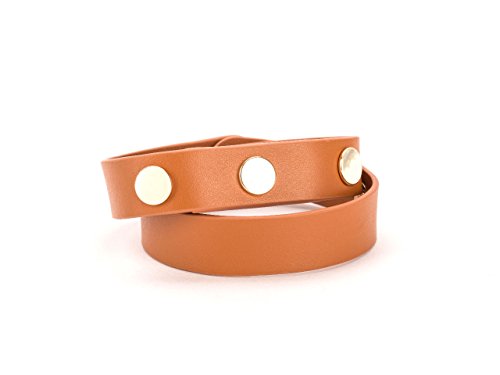 Griffin Fitbit Flex Leather Wrist Band, Uptown Band, [Toffee] [Stylish] [Double Wrap] [Genuine Leather Band] [4 Adjustable Metal Snaps] [Fitbit Bracelet]