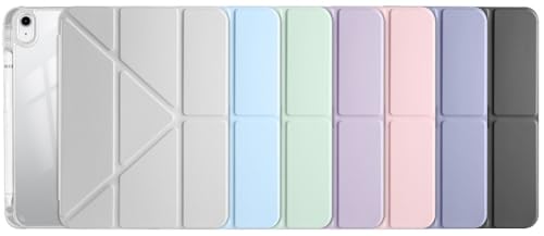 Étui rigide iPad 10 10.9 rabat cuir support intégré bleu clair - 4