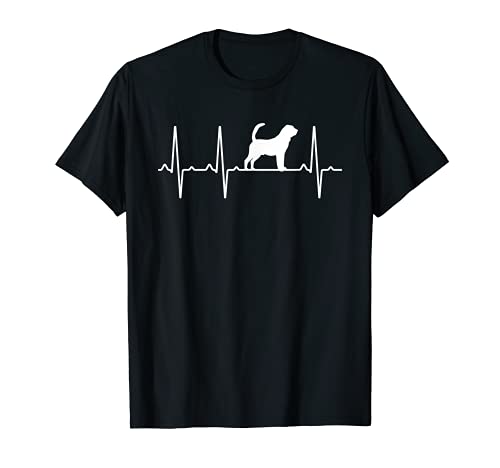 Bloodhound Heartbeat regalo para hombres y mujeres, cachorro perro amante de mascotas Camiseta