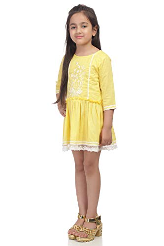 Image of BIBA Girls Cotton Anarkali Salwar Suit Set