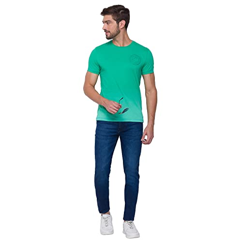 Image of Being Human Ming Green Slim Fit Round Neck Men's T-Shirt Clothing
