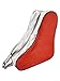 Large Capacity Ice Skate Bag for Roller Skates Storage Organizer, Adjustable Shoulder Strap Lightweight Nylon Gear Bag with Three Compartments, for Easy to Carry(Red)
