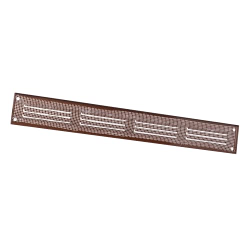 Generic 400 x 50 mm 16 x 2 inch Brown Metal Air Vent Grille, 400x50mm - Image 3