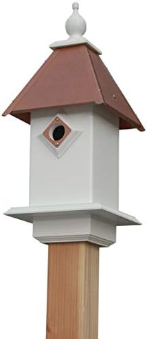 best birdhouses for western bluebirds that will surprise you 8 Wing & A Prayer Classic Bluebird House – Durable PVC Birdhouse with Hammered Copper Colored Roof – 1.5" Entry Hole – Weather-Resistant Nesting Box for Bluebirds – Outdoor Bird House, Made in USA
