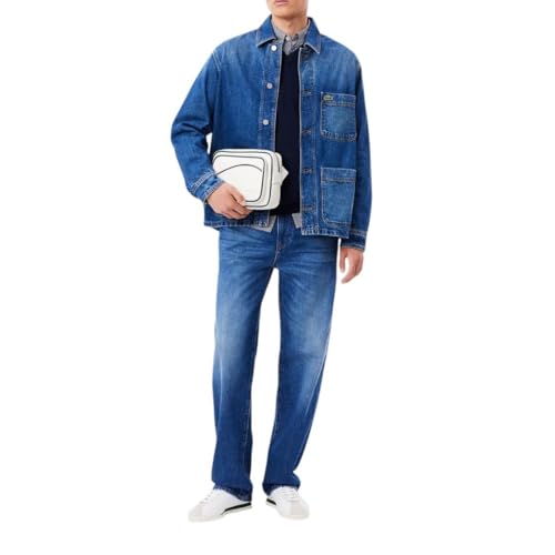 Lacoste Men's 5 Pocket Straight Cut Indigo Jeans4