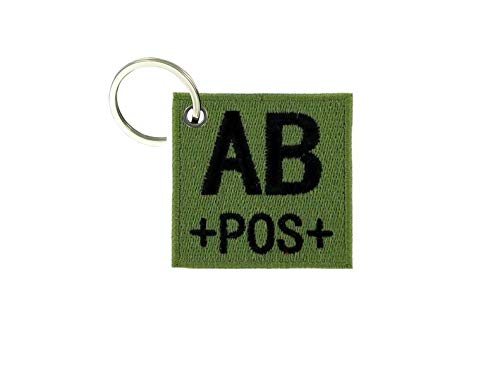 akachafactory Keychain keyring embroidered patch biker morale blook airsoft army camo AB+