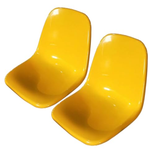 WPWSDWMX 2 Pcs Backrest Chair, Waiting Room Chair Bench, Plastic Shelter and Stadium Seats, Replaces School Canteens Molded Seat(Yellow,12cm/4.7in)