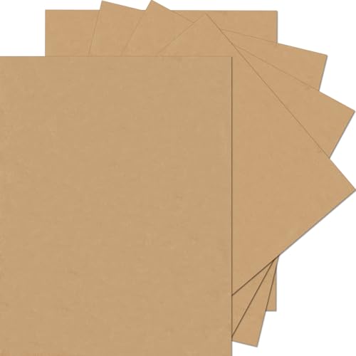 25 Sheets Brown Cardstock Paper 8.5 x 11 inches 250 GSM/92 lb Thick Kraft Paper Card Stock for DIY Cards Invitations Menus Cardstock Printer Scrapbook Cardboard Papers for Crafts