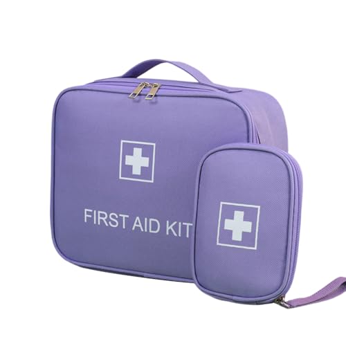 Image of 2PCS First Aid Bags - Travel Medicine Bag Organizer - Empty Medical Supplies Organizer Bag Portable Travel Medicine Pouch for Home Office Kitchen Traveling Hiking Cycling Work