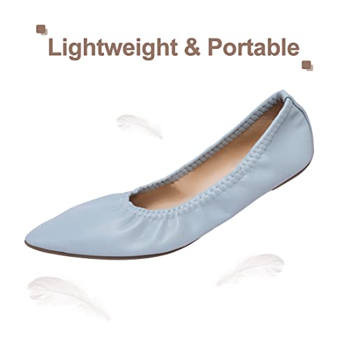 Image of Women's Ballet Flat Slip On Flats - Classic Casual Dress Shoes, Foldable Portable Travel Ballet Walking Shoes