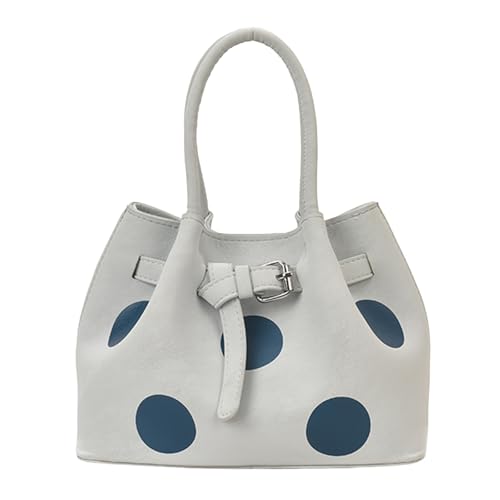 Sac seau à pois en cuir PU souple : grand volume et porté épaule confortable