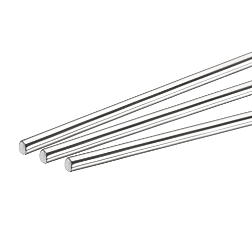 MECCANIXITY 304 Stainless Steel Round Rods Bar,2mm Diameter 100mm Length for Various Shaft DIY Craft Model Car Plane Ship Pack of 20