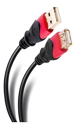 Electricidad, Personal Computer Steren Extensión USB de 3,6 m reforzada, con conectores dorados USB-4935