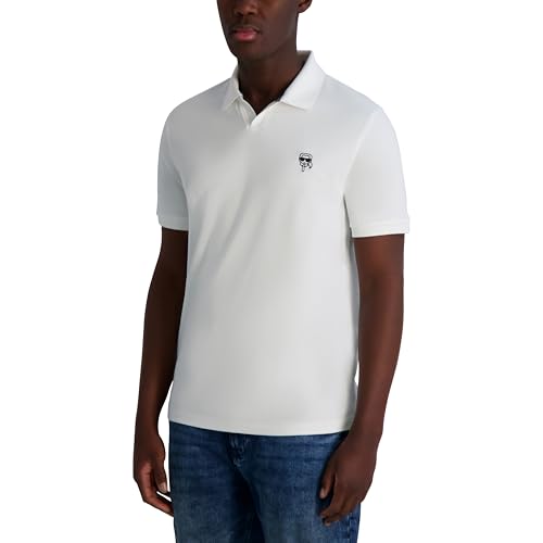 KARL LAGERFELD Men's Basic Short Sleeve Karl Graphic Polo3