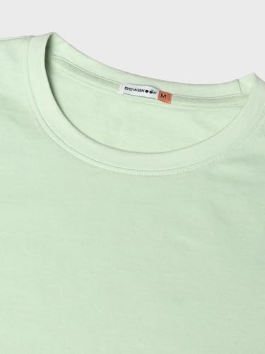 Image of Bewakoof Men's Typography Regular Fit Half Sleeve Round Neck Pure Cotton T-Shirt