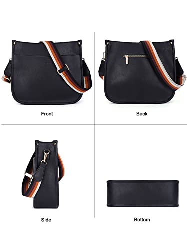 Image of Crossbody Bag Women Vegan Leather Hobo Handbag Trendy Crossbody Shoulder Bag Purses For Women with 2 Adjustable Strap