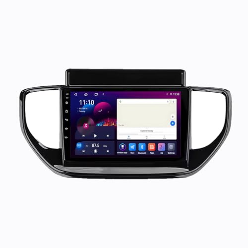 9' 2 DIN Coche Pantalla Táctil Android 13 Estéreo para automóvi con Navegación GPS WiFi Mandos Volante Cámara Trasera para Hyundai Solaris 2 II 2020-2021 Coche Bluetooth Pantalla(W60 6+128G)