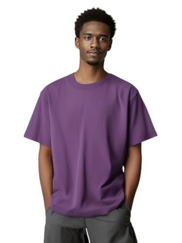 Unisex Macaron Colors Classic Color,Crew Neck t-Shirts, Short Sleeve Heavyweight Tops Basic Clothes