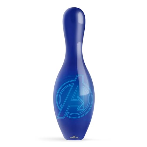 KR Strikeforce Marvel Avengers Blue Logo Official Size and Weight Bowling Pin