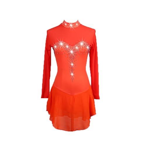 Vestido de patinação artística personalizado competição patinação no gelo saia para meninas mulheres