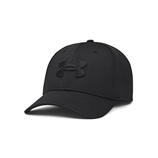 Under Armour mens Blitzing Cap Stretch Fit Hat, (002) Black Black, Large-X-Large US