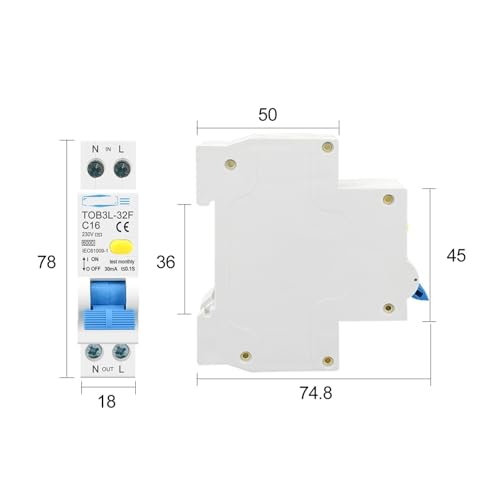 Diferencial de sobrecorriente 230V ideal para cocinas y reformas de hogar 3