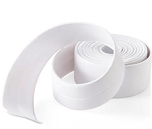 HTgroce Kitchen Waterproof Mildew Tape Self Adhesive Tub and Wall Sealing Tape Caulk Sealer Wall Caulk Strip,White,11'x1-1/2