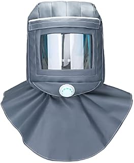 ENJOHOS sandblasting hood, sand blasting helmet hood, Anti-dust Hood Protective Gear, Safety Face Shields (pvc)