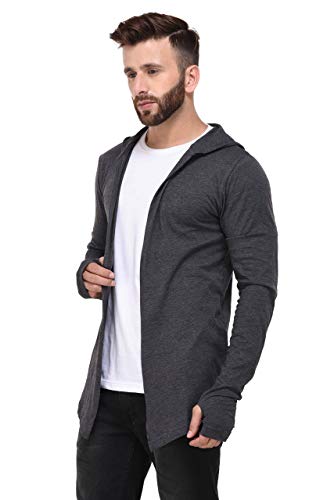 Image of Rigo Men's Cotton Cardigan (LC09171006-L 1 Charcoal Large)