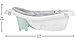 Fisher-Price Baby to Toddler Bath 4-in-1 Sling ‘n Seat Tub with Removable Infant Support and 2 Toys, Climbing Leaves