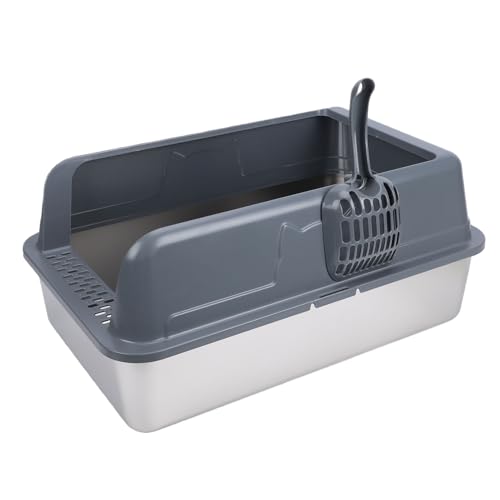 Caja sanitaria para gato acero inoxidable gris oscuro miniatura 1