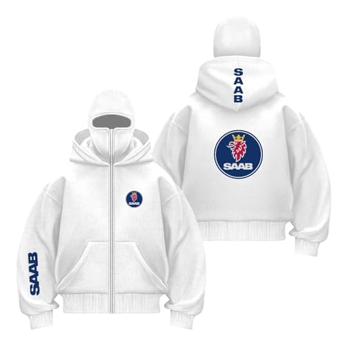 FBWZSAG Pasamontañas con Capucha Y Cremallera Completa para Hombre Sudaderas A Prueba De Viento S.A.A.B Sudadera Estampada Parches Ropa-BaiS||m