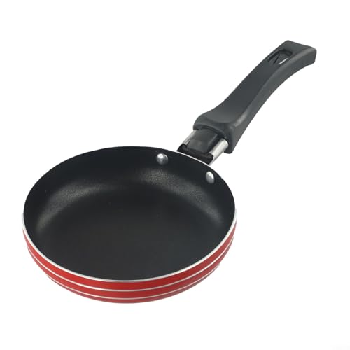 Imagen de YJDOORPLAY Mini sartén de acero inoxidable para freír huevos, tortitas, sartén para cocinar ollas (12 cm)