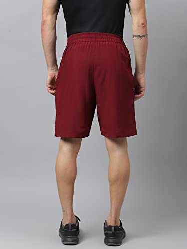 Image of ATICX Polyester Shorts for Men - Quick Dry Lightweight with Zipper Pockets - Gym, Running, Jogging, Training Half Pants for Basketball, Swimming, Badminton, Cycling, Football, Outdoor & Home Wear