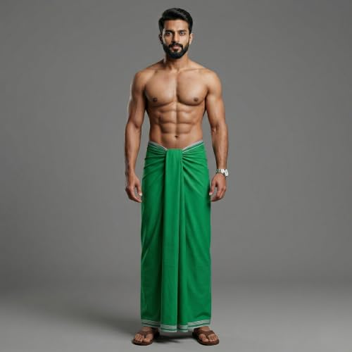 Image of Men's Cotton Lungi | Soft Breathable Wrap Around Lungi | Comfortable Daily & Home Wear for Men