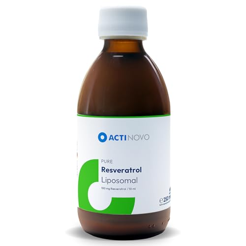 Liposomales Resveratrol | Hochdosiert & laborgeprüft | Made in Germany | 50 Tagesdosen à 100 mg Resveratrol | 250 ml | Traubenkernextrakt | Vegan & Glutenfrei