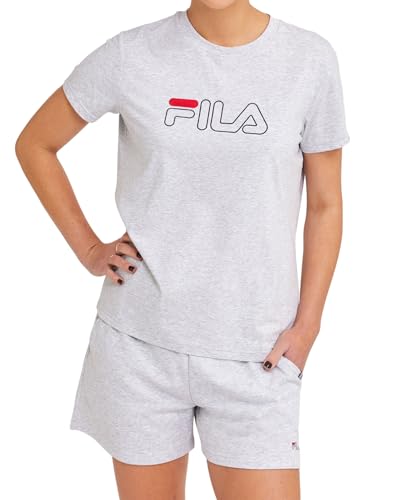 FILA Women's Classic 2.0 Tee, Light Grey Marle, X-Large