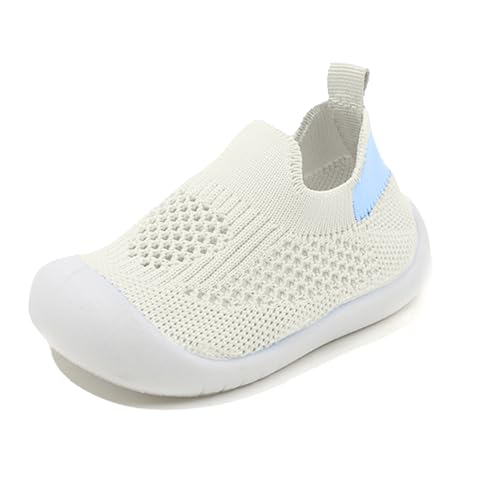 Zapatos para hombre, zapatos de bebé, niños, niñas, transpirables, para aprender a andar, con suela de goma suave, zapatillas para niños pequeños, zapatos para gatear, beige, 22 EU
