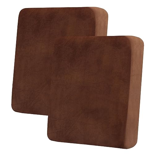 hyha Velvet Couch Cushion Covers, Sofa Covers for 2 Cushion Couch Washable