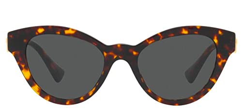 Versace VE 4435 108/87 Havana Acetate Butterfly Sunglasses Dark Gray Solid Color Lens2