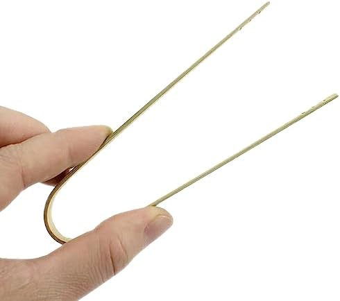 25 pcs Bamboo Tongs for Cooking Dining, 10cm Mini Tongs for Party Serving Food Dispoable, 4 inch Natural Toast Tongs