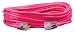 Southwire 2578SW000A 50-Foot 12/3 Neon All Purpose Extension Cord, Made in the USA, Water Resistant Vinyl Jacket, Heavy Duty Strain Relief, Extra Durable Plug, Reinforced Blades, Bright Pink