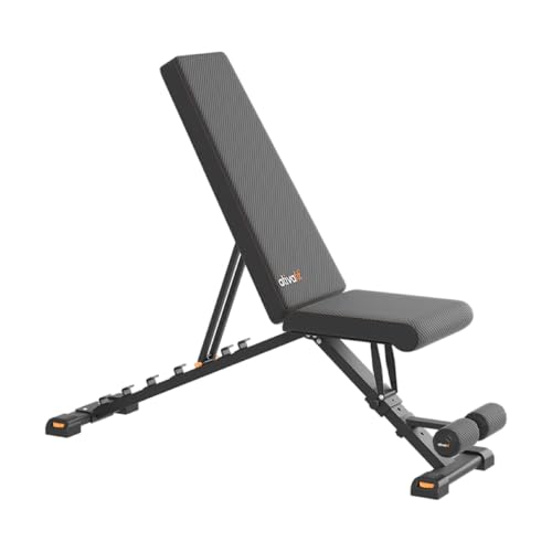 ATIVAFIT Anchor Adjustable Weight Bench 800 lb Capacity, Foldable Incline Decline Workout Bench for Full Body Home Gym